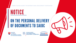 Notice: delivery of documents to SAIDC